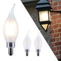 Satco 4w Ca10 Led Light Bulb 3500k Neutral White 350 Lumens Frost Flame Tip 300 Degree Beam E12 Candelabra Base 92 Cri Dimmable 