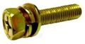 25 M6-1 0 X 25mm Phillips Hex Head Sems Screw Class 8 