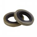 X Autohaux 25pcs M8 Bronze Tone Car Engine Oil Drain Crush Flat Bonded Washer Gaskets