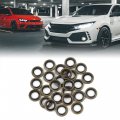 X Autohaux 25pcs M8 Bronze Tone Car Engine Oil Drain Crush Flat Bonded Washer Gaskets
