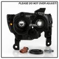 Acanii For Halogen W Black Interior 2017-2021 Jeep Grand Cherokee Projector Headlight Headlamp Left Driver Side