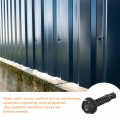 Uxcell 10 X 1 Hex Washer Head Self Drilling Screws 100pcs 410 Stainless Steel Sheet Metal Tapping For Wood Black