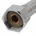 Uxcell 20mm F1 G1 2 Thread 2m Long Stainless Steel Handheld Shower Hose Pipe