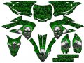 2022-2023 Kx 85 Flaming Gearhead Green Senge Graphics Complete Kit For Kawasaki 
