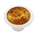 Planet Venus White Decorative High Gloss Ceramic Drawer Knob 