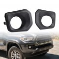 Astra Depot Driver Passenger Side Bumper Fog Light Lamp Bezel Matte Black Compatible For 2016-2023 Toyota Tacoma Sr Sr5 Trd