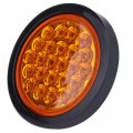 4 Pack In Round Led Trailer Tail Lights Amber 24 Stop Turn Brake Marker Clearance With Rubber Gaskets For Truck Rv Car Bus Van