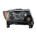 Headlight Assembly Passenger Side For Jeep Compass 2013 To 2017 Capa Certified Clear And Amber Lens With Bulbs Black Bezel 