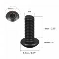 Uxcell M5x14mm Hex Socket Button Head Cap Bolts Screws Alloy Steel 100pcs