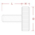 M5 Knurled Thumb Screws Thin Type Equipment Case Manual Control Screw Stainless Steel 6 Pieces M5 X 8 Mm