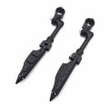 Xkh Group Motorcycle Black Long Angled Adjustable Peg Mounting Kit Stiletto Shape Footrest Foot Pegs For V-star Roadstar Suzuki