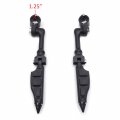 Xkh Group Motorcycle Black Long Angled Adjustable Peg Mounting Kit Stiletto Shape Footrest Foot Pegs For V-star Roadstar Suzuki