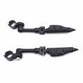 Xkh Group Motorcycle Black Long Angled Adjustable Peg Mounting Kit Stiletto Shape Footrest Foot Pegs For V-star Roadstar Suzuki