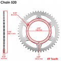 Caltric Front And Rear Sprockets Kit Compatible With Honda Cr250r 1992-1995 2005 2006 2007 2008