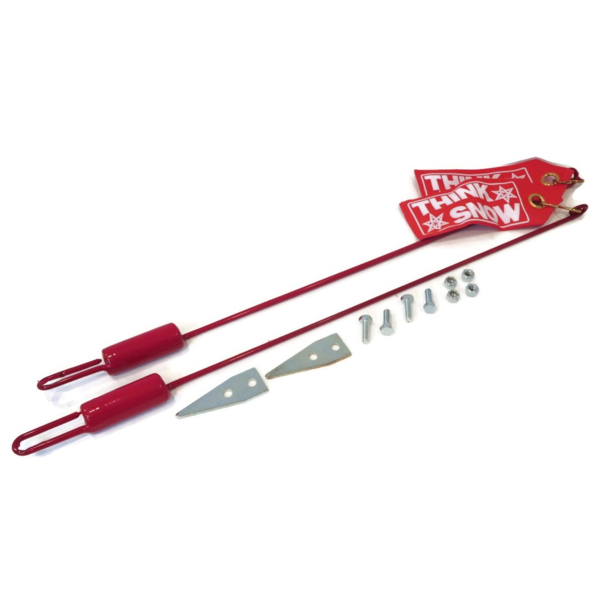 Set Of 26 In Snowplow Blade Guides With Flags And Hardware For Western Pro Plus Red Marker Think Snow Graphics