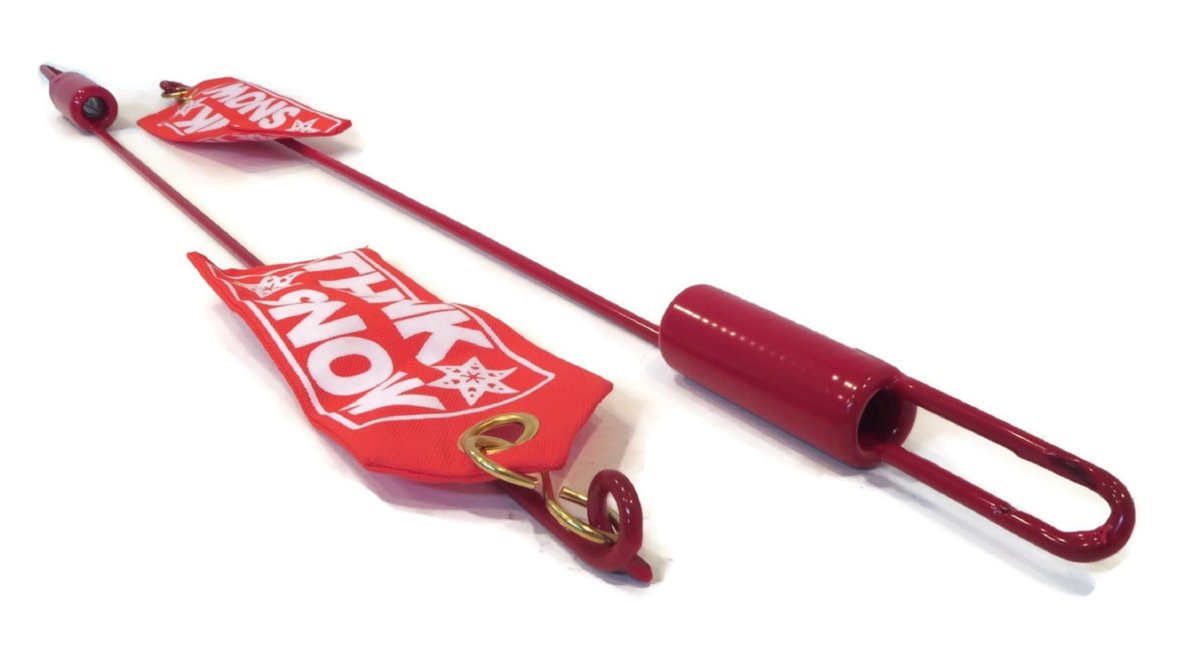 Set Of 26 In Snowplow Blade Guides With Flags And Hardware For Western Pro Plus Red Marker Think Snow Graphics
