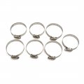7pcs Metal Adjustable Hose Clip Clamps Pipe Tube Tight Click 40-64mm For Car 