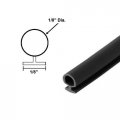 Gordon Glass Black Vinyl Shower Door Bulb Seal 1 8 Backing Dia 84 In Long