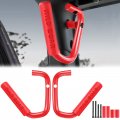 Front Grab Handles Fit For Jeep Wrangler Jk Jku Sports Sahara Freedom Rubicon X Unlimited 2 Door 4 2007-2018 Red Solid Steel 