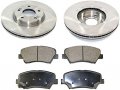 Marketplace Auto Parts Front Ceramic Disc Brake Pad And Rotor Kit Compatible With 2011-2013 Kia Sorento 