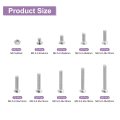 520 Pcs M2 5 Machine Screws Phillips Pan Cross Head Bolts Assortment Kit 304 Stainless Steel Silver For Wall Socket Household