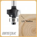 1 8 In Radius Roundover Router Bit 4 Shank Carbide Tipped Edge Forming Beading For Woodworking B2305