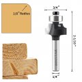 1 8 In Radius Roundover Router Bit 4 Shank Carbide Tipped Edge Forming Beading For Woodworking B2305