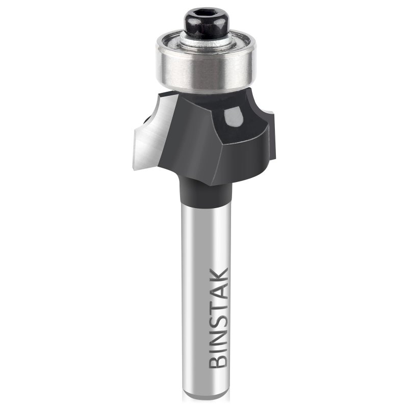 1 8 In Radius Roundover Router Bit 4 Shank Carbide Tipped Edge Forming Beading For Woodworking B2305
