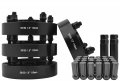 4 Pc 5x0 Mm Hub Centric Wheel Spacers Adapters 5x150 1 5 Thick 14x1 5 20 Gun Metal 7 Spline Duplex Lug Nuts 2 Keys Works With 