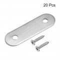 Uxcell Repair Plate 50mm X 16mm Flat Fixing Mending Bracket Connector With Screws 20 Pcs