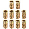 Wood Furniture M8x25mm Threaded Insert Nuts Interface Hex Socket Drive 25pcs 