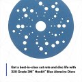 3m Hookit Blue Abrasive Discs 36165 Multi-hole 5 In 320 Grade Pack Of 50 Virtually Dust-free For Auto Sanding Body Repair