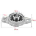 Uxcell 2pcs Kfl000 10mm Zinc Alloy Self Aligning Pillow Block Flange Bearing