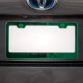 Laser Engraving Customized Electroplating Stainless Steel License Plate Frame W Screw Caps Hardwares Upgraded No Peeling Green