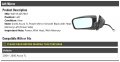 Front Left Driver Side Power Mirror Smooth Black With Heated Glass And Memory Compatible 2004-2006 Acura Tl