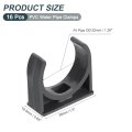 16pcs Pvc Water Pipe Clamps Clips U-shaped Tubing Hose Buckles Irrigation Tube Holder For 32mm Od Tv Trays Hanger Support Gray
