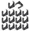 16pcs Pvc Water Pipe Clamps Clips U-shaped Tubing Hose Buckles Irrigation Tube Holder For 32mm Od Tv Trays Hanger Support Gray
