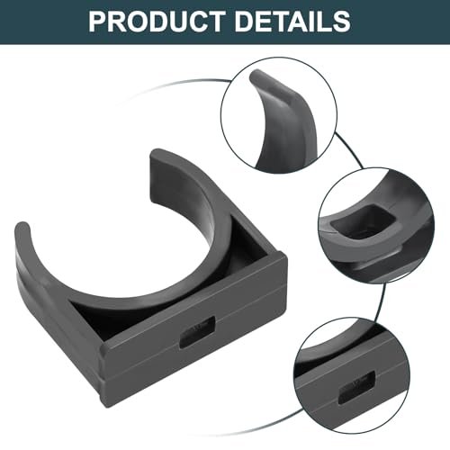 16pcs Pvc Water Pipe Clamps Clips U-shaped Tubing Hose Buckles Irrigation Tube Holder For 32mm Od Tv Trays Hanger Support Gray