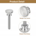 Uxcell M4x30mm Knurled Thumb Screws 5pcs 304 Stainless Steel Flat Head Bolts With Shoulder Grip Knobs Fasteners