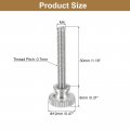 Uxcell M4x30mm Knurled Thumb Screws 5pcs 304 Stainless Steel Flat Head Bolts With Shoulder Grip Knobs Fasteners