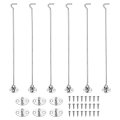6pcs Hook And Eye Latch 14 Stainless Steel Door Lock Gate Rust-resistant Sliding Latches With Screws For Doors Window Fence 
