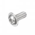 Uxcell Flanged Button Head Socket Cap Screws M8x20mm Hex Drive 304 Stainless Steel Fasteners Bolts Fully Threaded Machine Screw