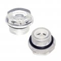 Flyshop M16 X 1 5 Male Threaded Clear Plastic Air Compressor Fittings Oil Level Sight Glass With O-ring 4pcs