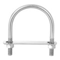 Round U-bolts 6 Sets 77mm 3 03 Inner Width 110mm Length M10 304 Stainless Steel U Clamp Bolt With Nuts And Plates For Boat 