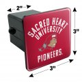 Sacred Heart University Pioneers Logo Tow Trailer Hitch Cover Plug Insert