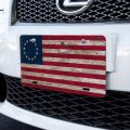 Graphics More Rustic Betsy Ross 1776 Distressed American Flag Novelty Metal Vanity Tag License Plate 