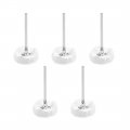 Mini Buffing Polishing Cloth Wheels 25mm X 5mm With 2 35mm Arbor For Rotary Tool White 5 Pcs 