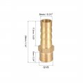Uxcell Brass Hose Barb Fitting Connector 8mm X G1 8 Male Pipe Adapter 5pcs