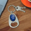 Graphics More University Of North Georgia Nighthawks Keychain Chrome Metal Spinning Oval Bottle Opener