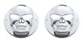Two 4 Round Chrome Bezels W Skulls For Truck Trailer Led Lights 